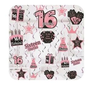 🌹40pcs Sweet 16th Birthday Party Decorations